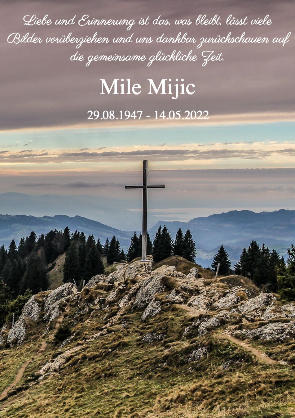 Traueranzeige von Mile Mijic