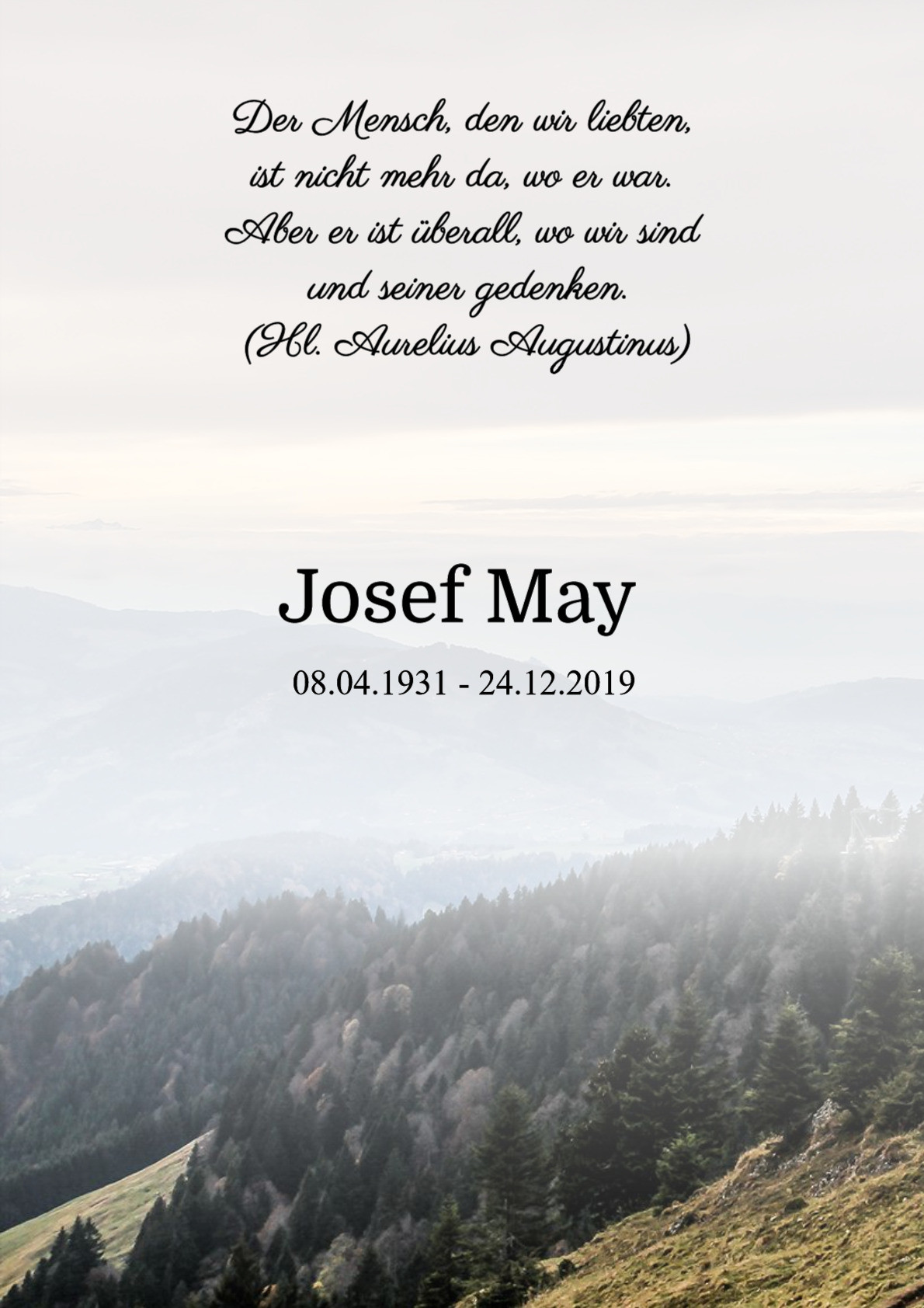 Traueranzeige von Josef May
