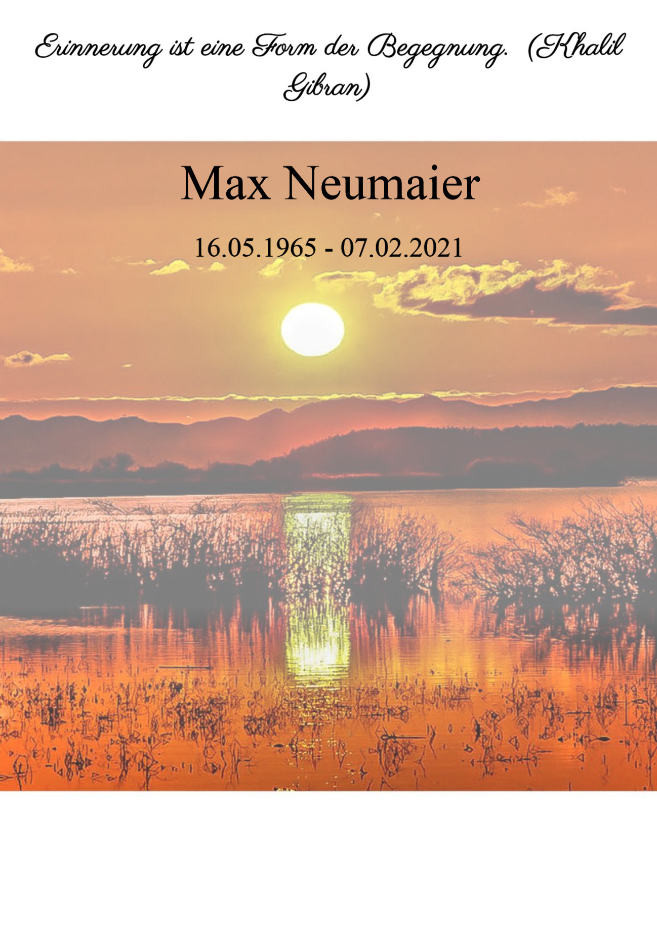 Traueranzeige von Max Neumaier