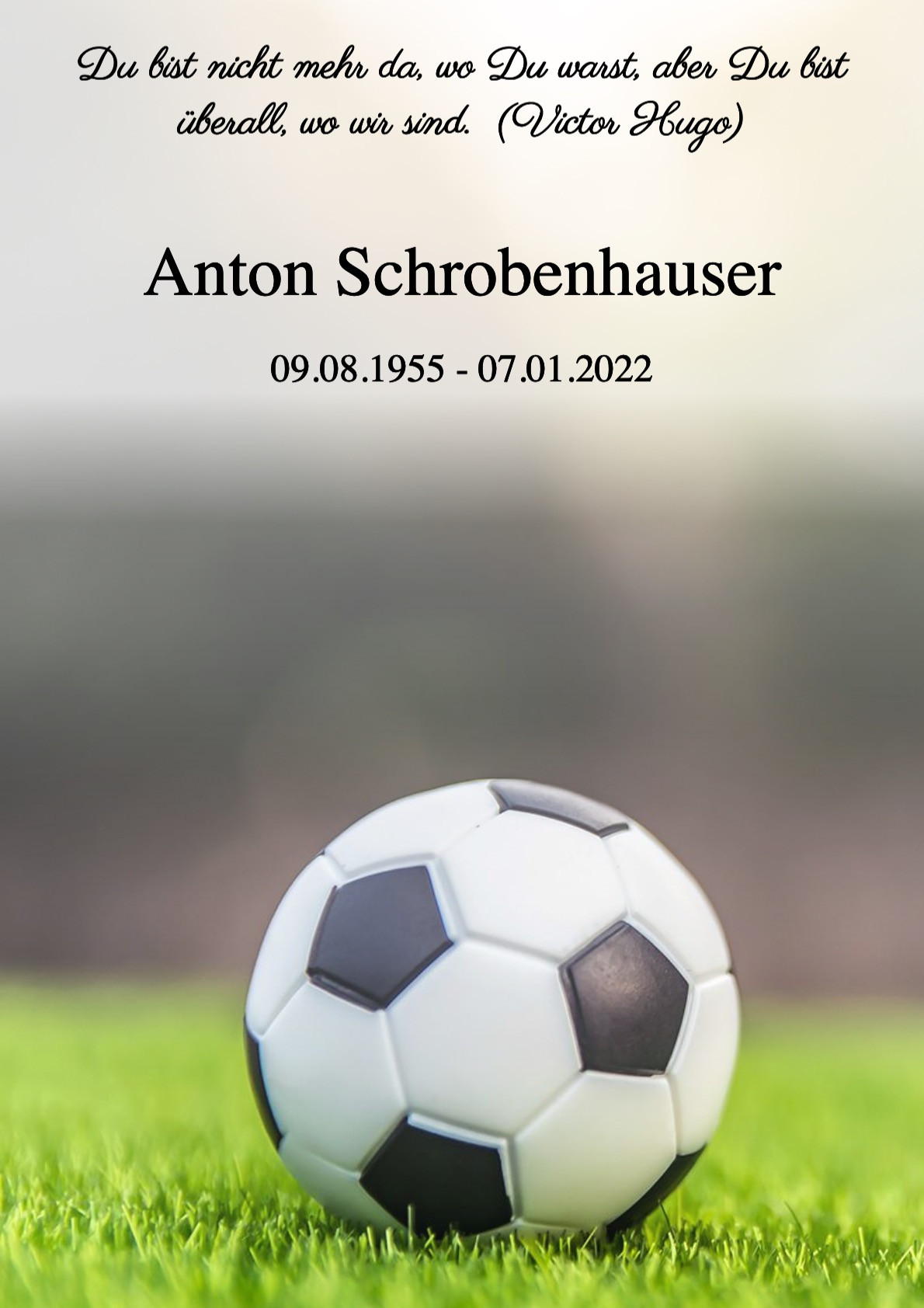 Traueranzeige von Anton Schrobenhauser