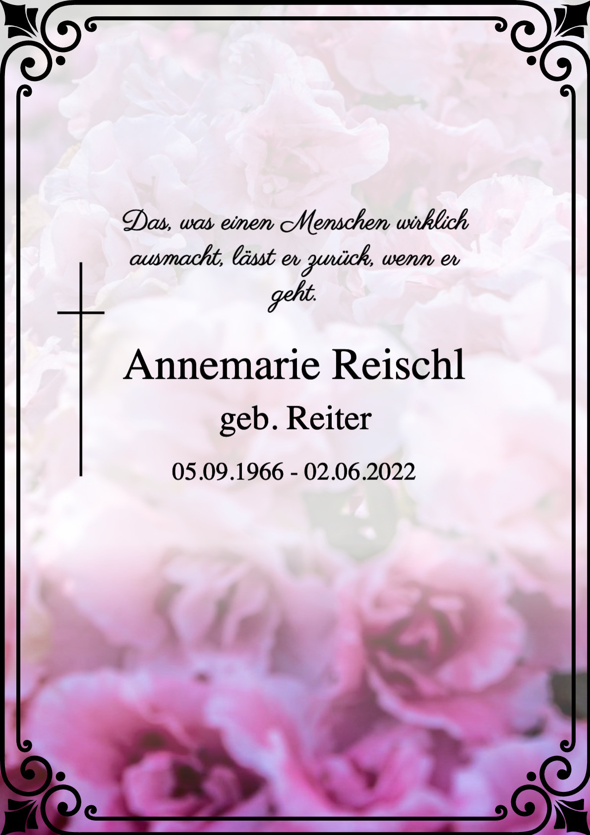 Traueranzeige von Annemarie Reischl