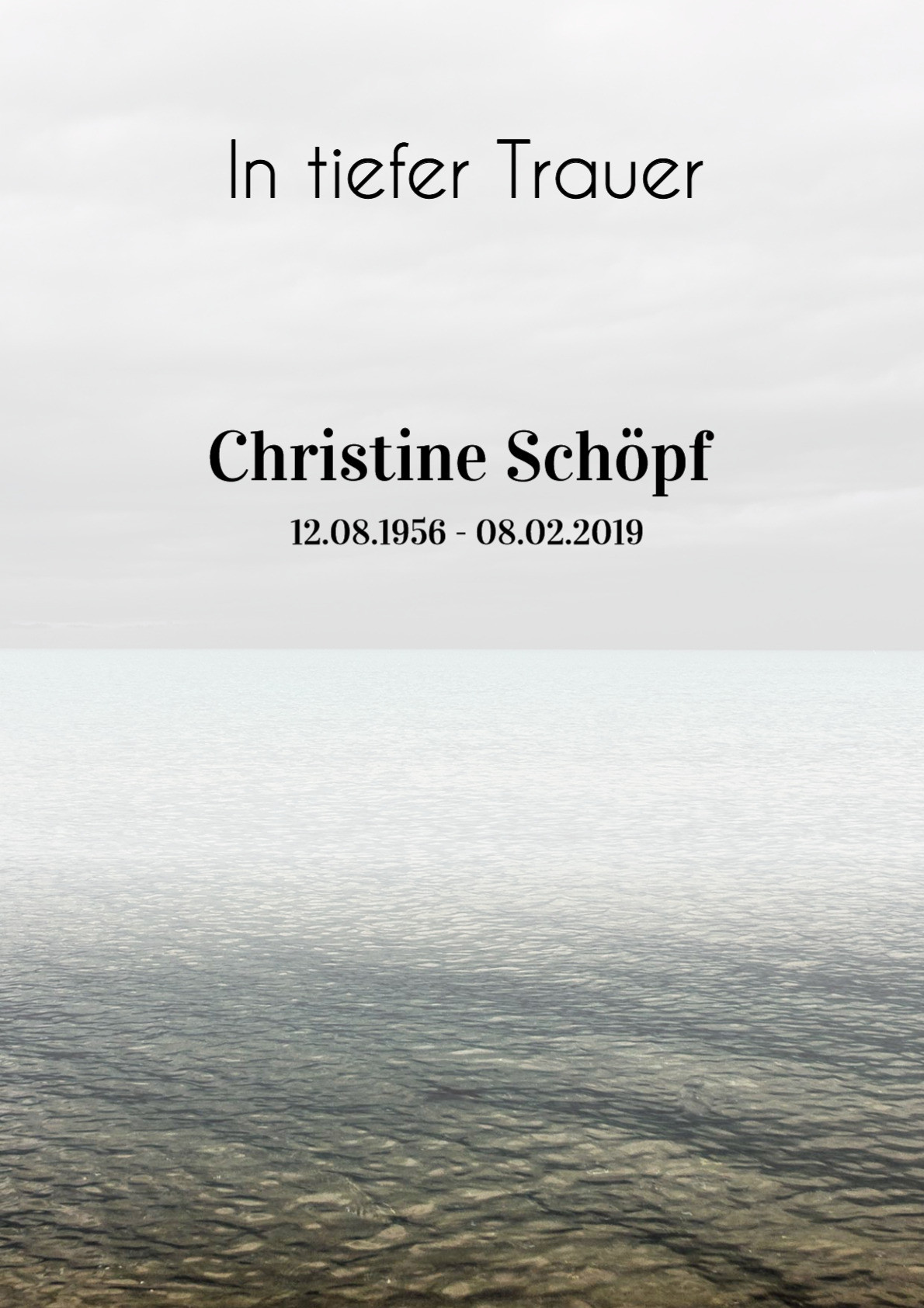 Traueranzeige von Christine Schöpf