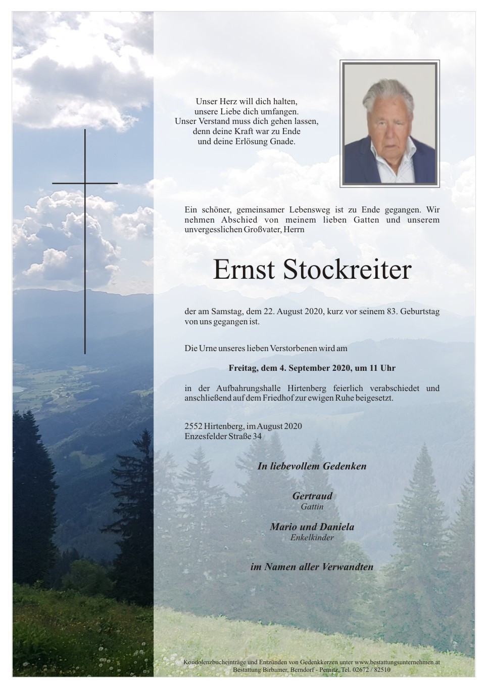 Traueranzeige von Ernst Stockreiter