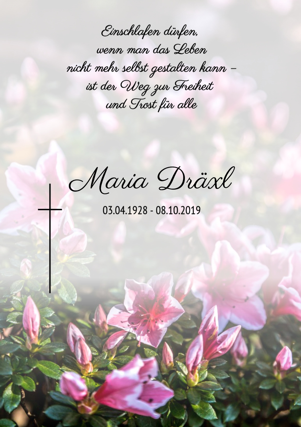 Traueranzeige von Maria Dräxl