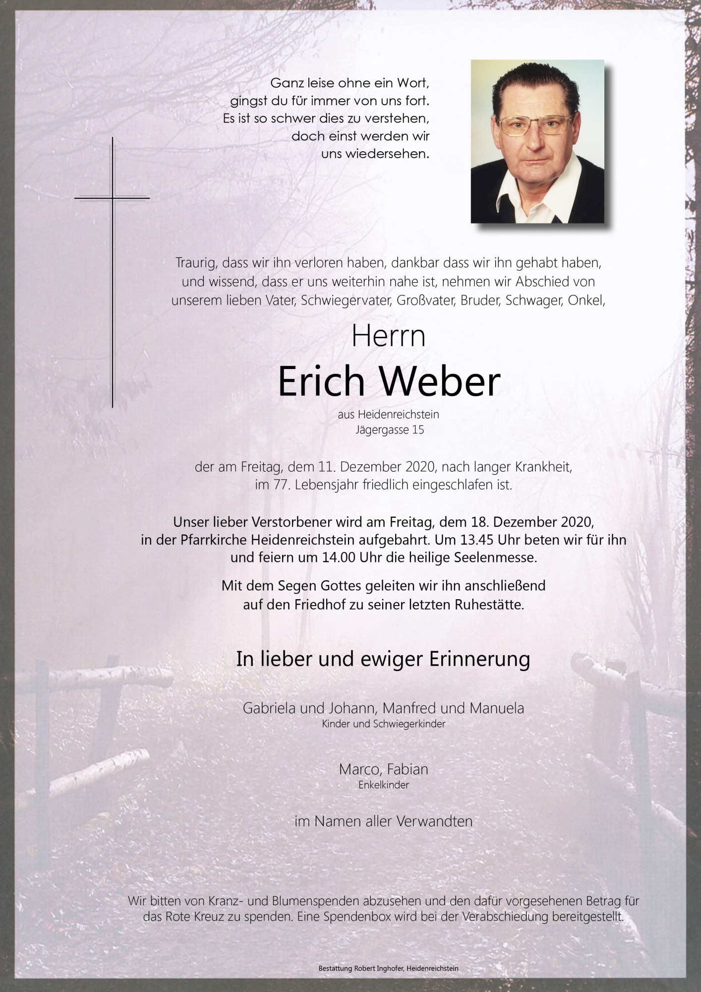 Traueranzeige von Erich Weber