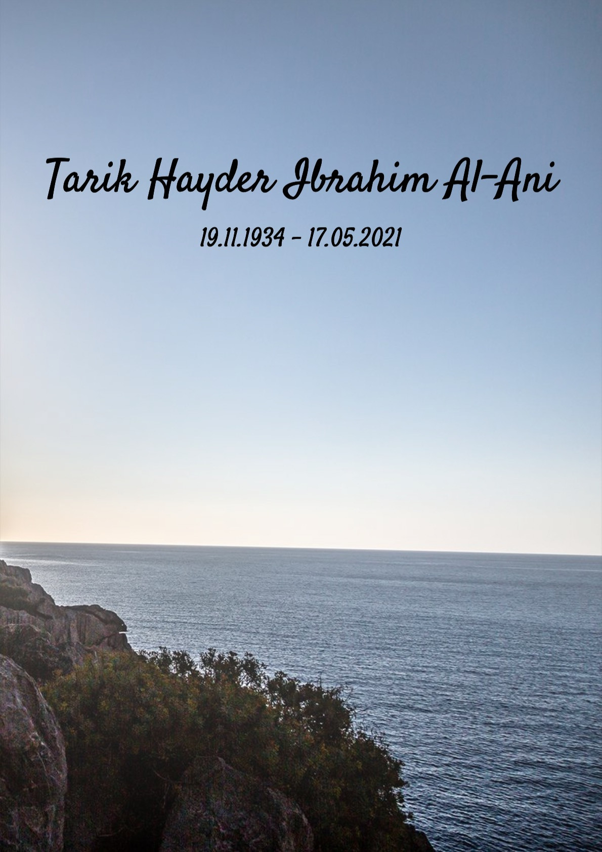 Traueranzeige von Tarik Hayder Ibrahim Al-Ani