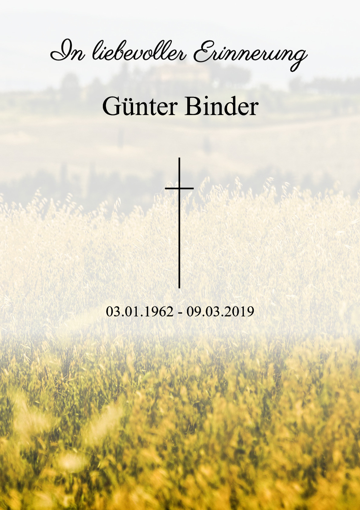 Traueranzeige von Günter Binder