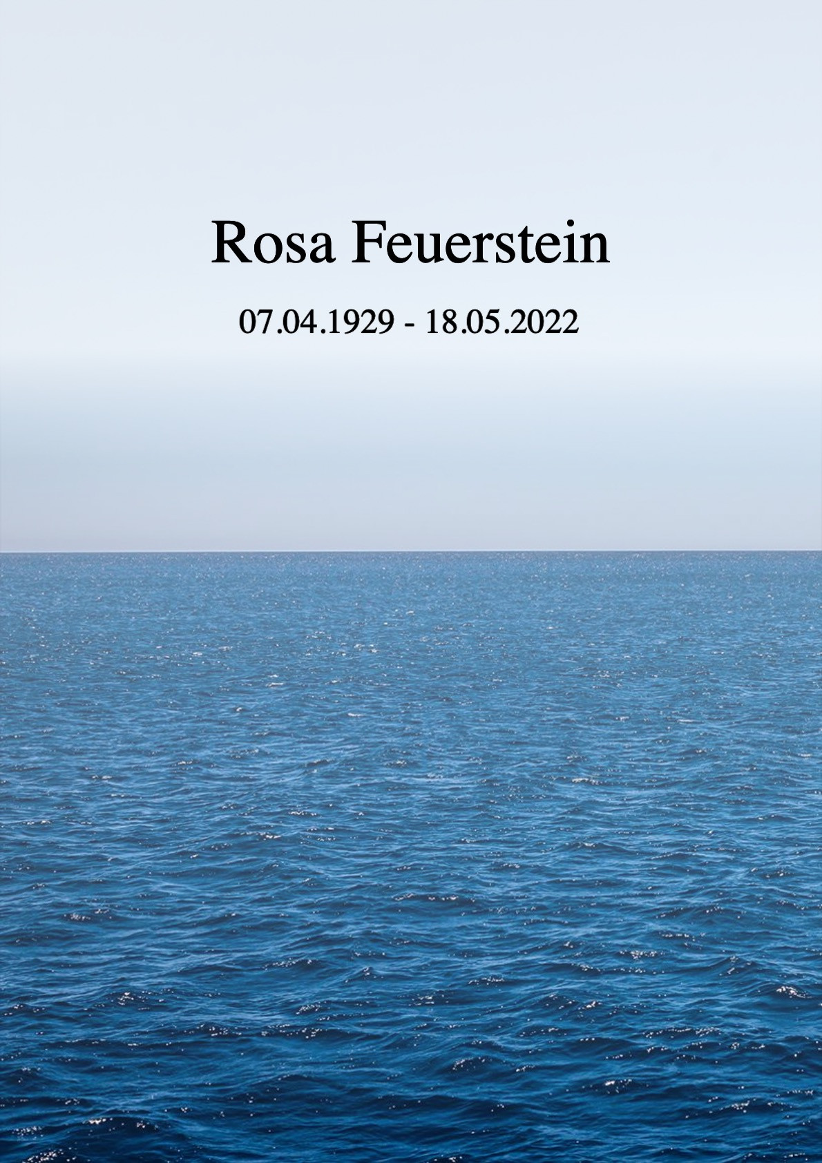 Traueranzeige von Rosa Feuerstein