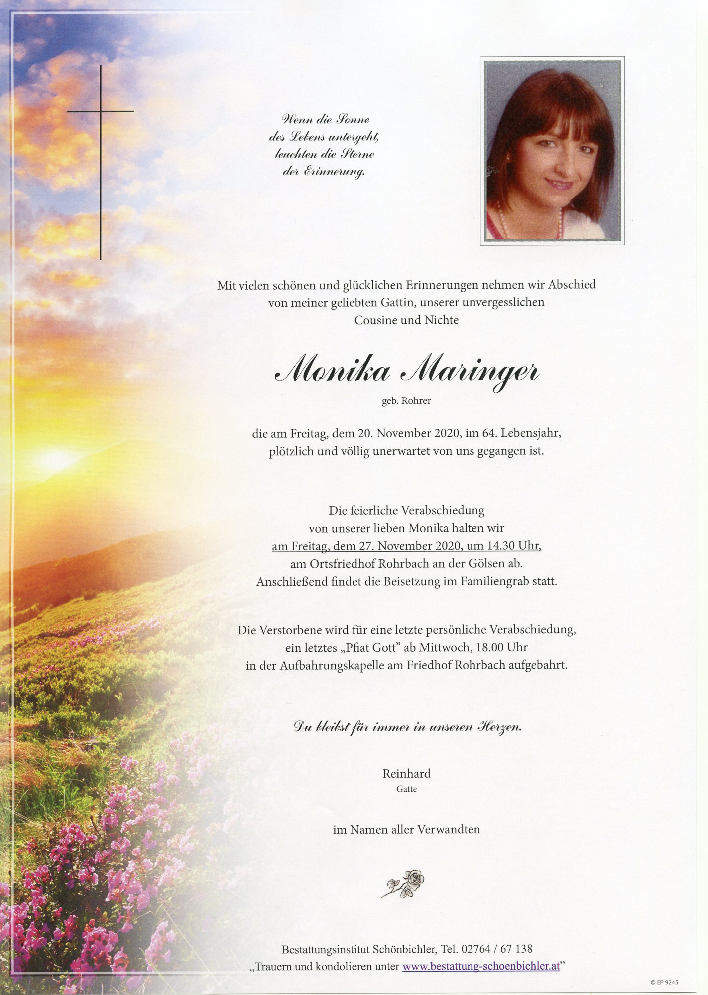 Traueranzeige von Monika Maringer