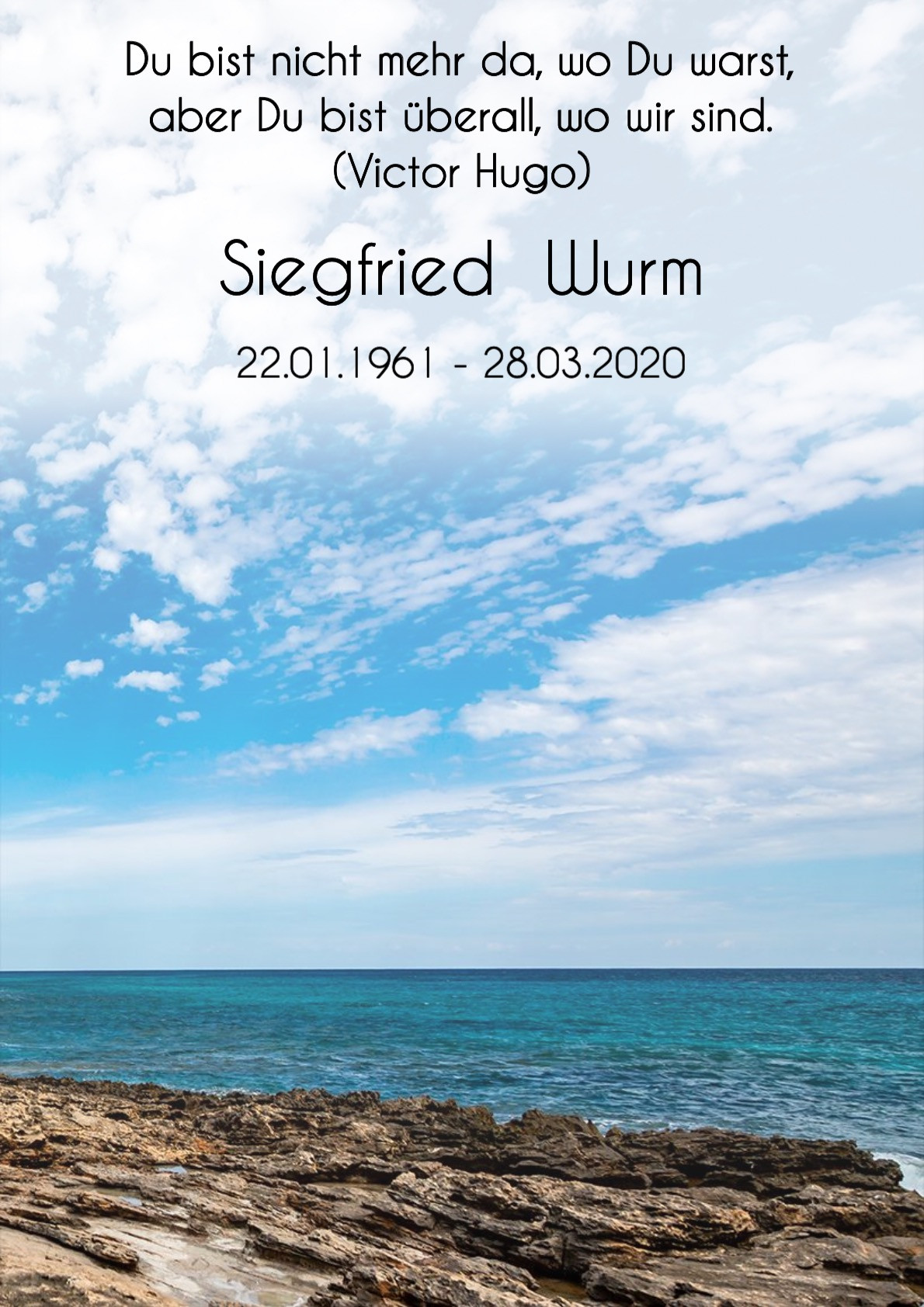 Traueranzeige von Siegfried Wurm