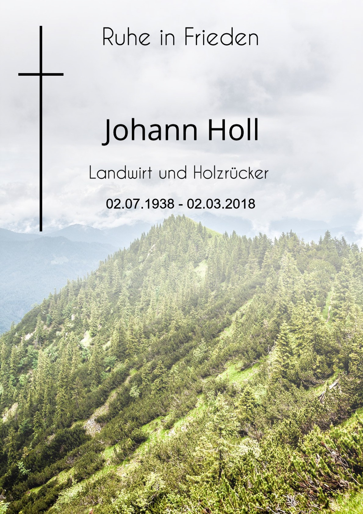 Traueranzeige von Johann Holl