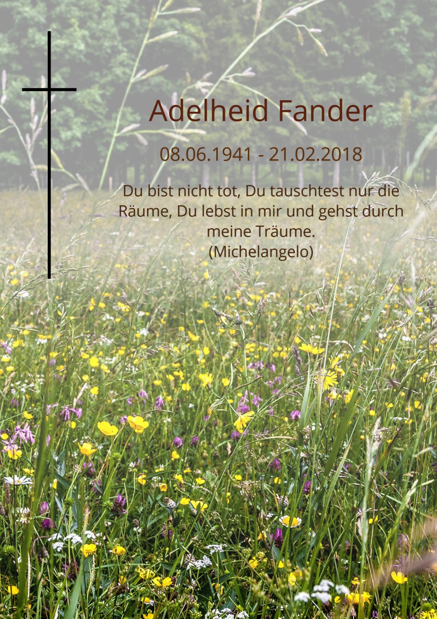 Traueranzeige von Adelheid Fander