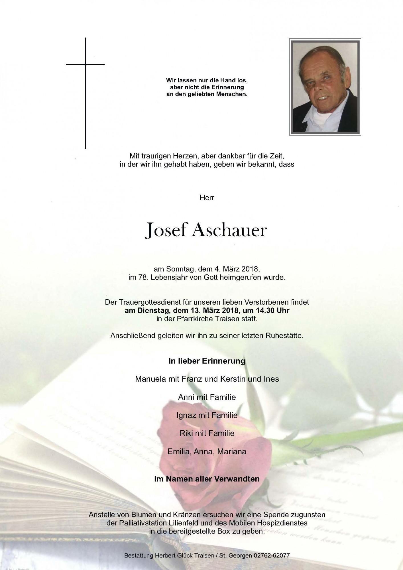 Traueranzeige von Josef Aschauer
