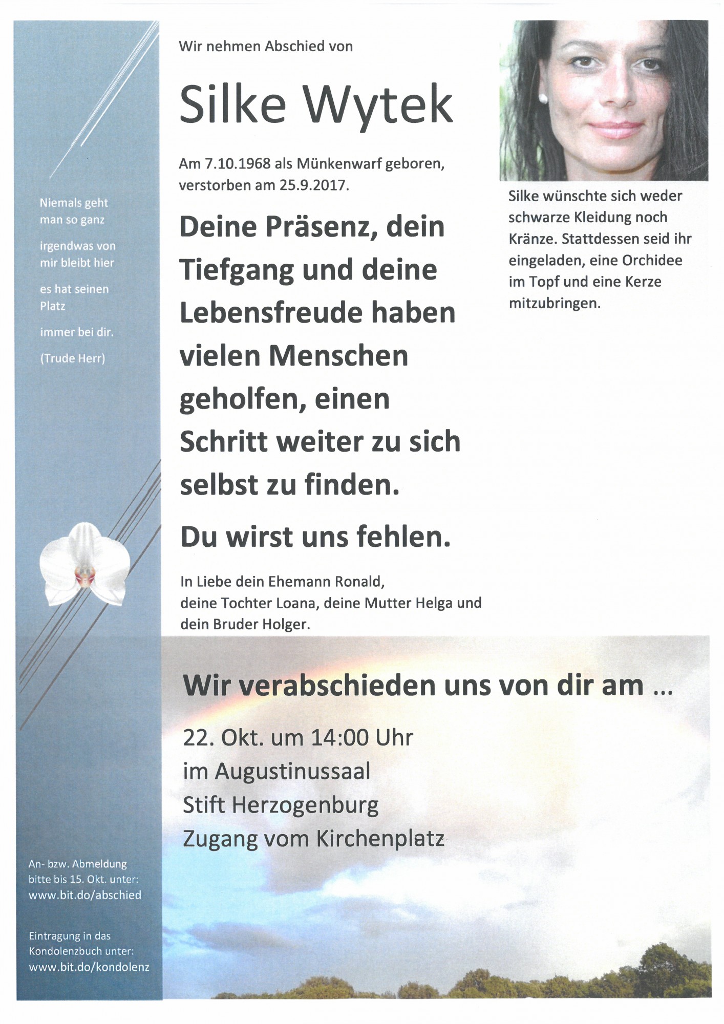 Traueranzeige von Silke Wytek