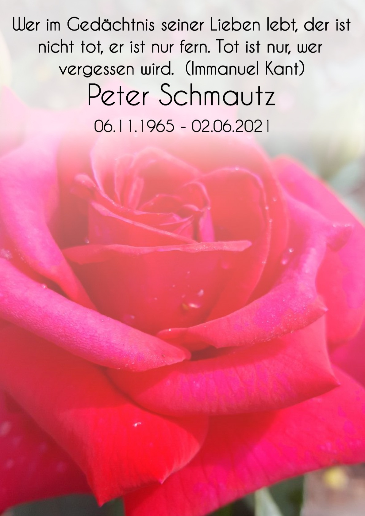 Traueranzeige von Peter Schmautz