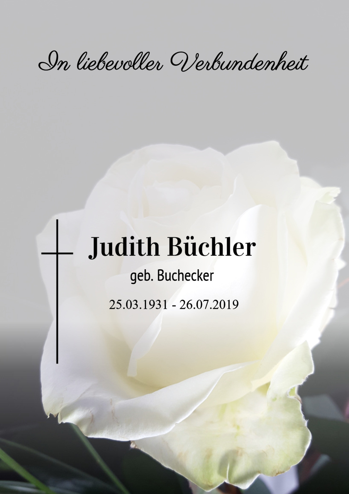 Traueranzeige von Judith Büchler