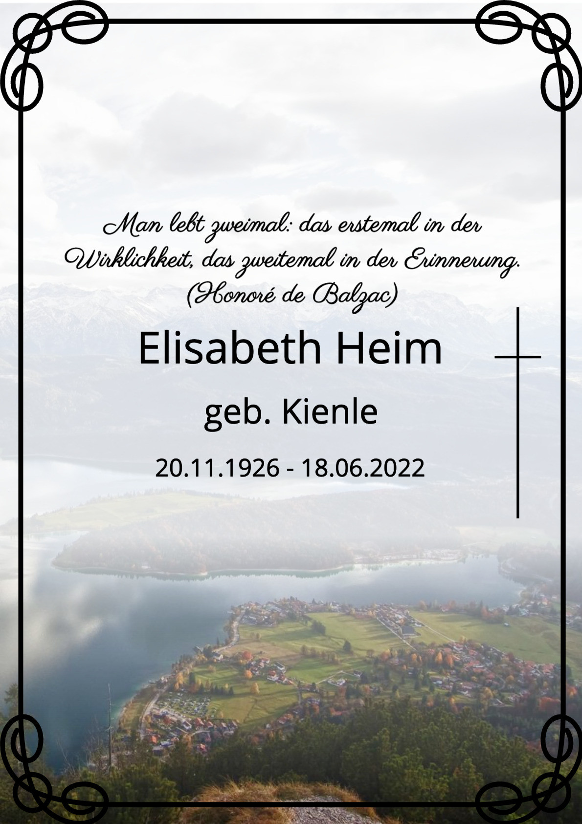 Traueranzeige von Elisabeth Heim