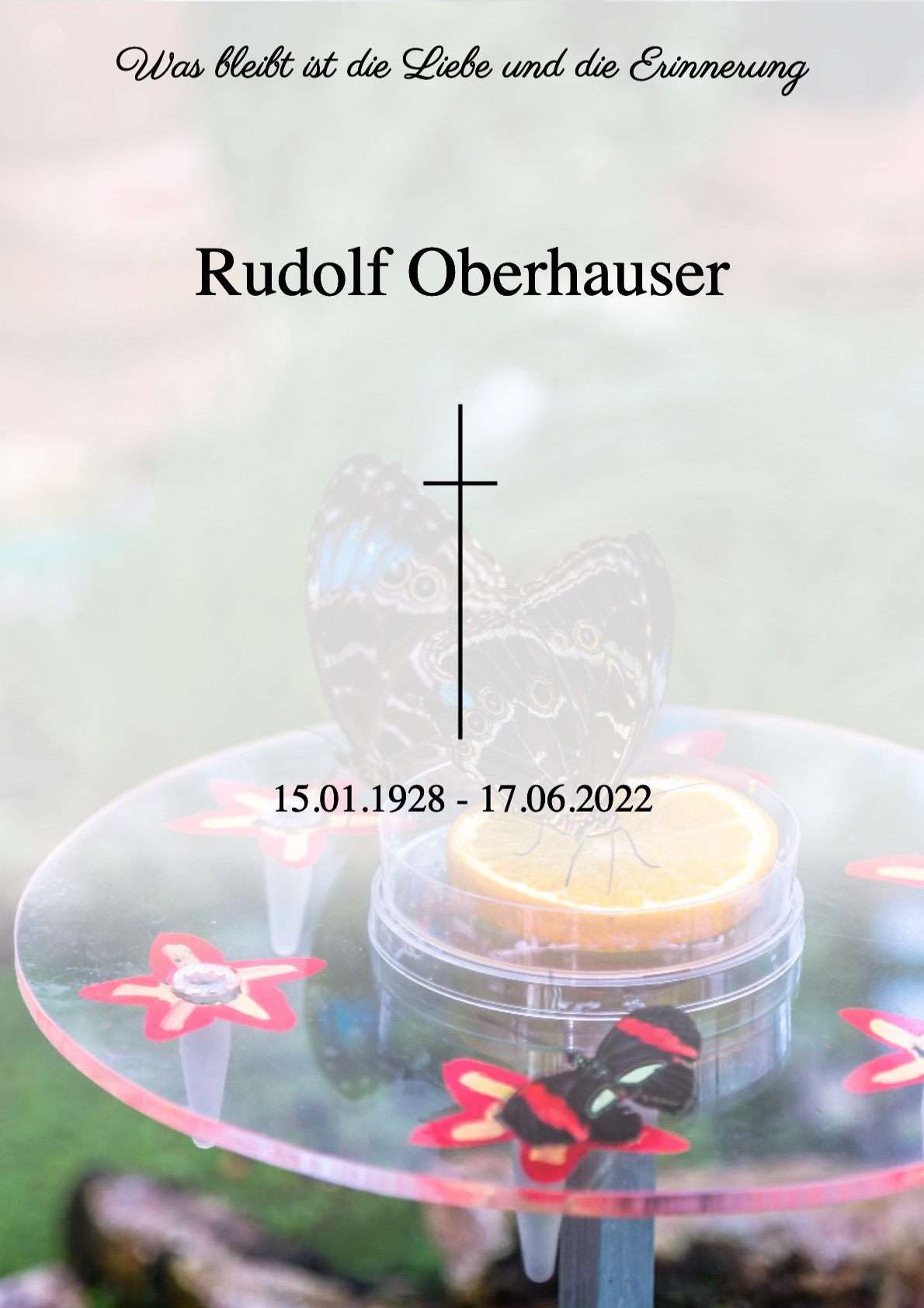 Traueranzeige von Rudolf Oberhauser