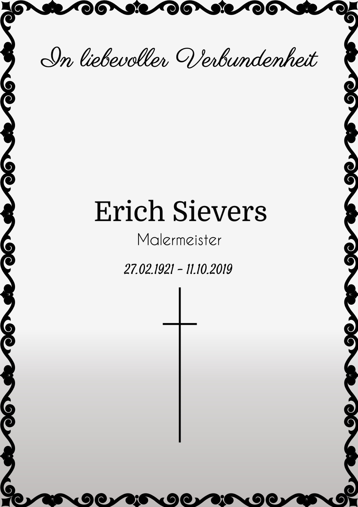 Traueranzeige von Erich Sievers
