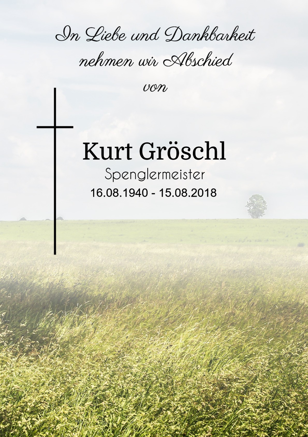Traueranzeige von Kurt Gröschl