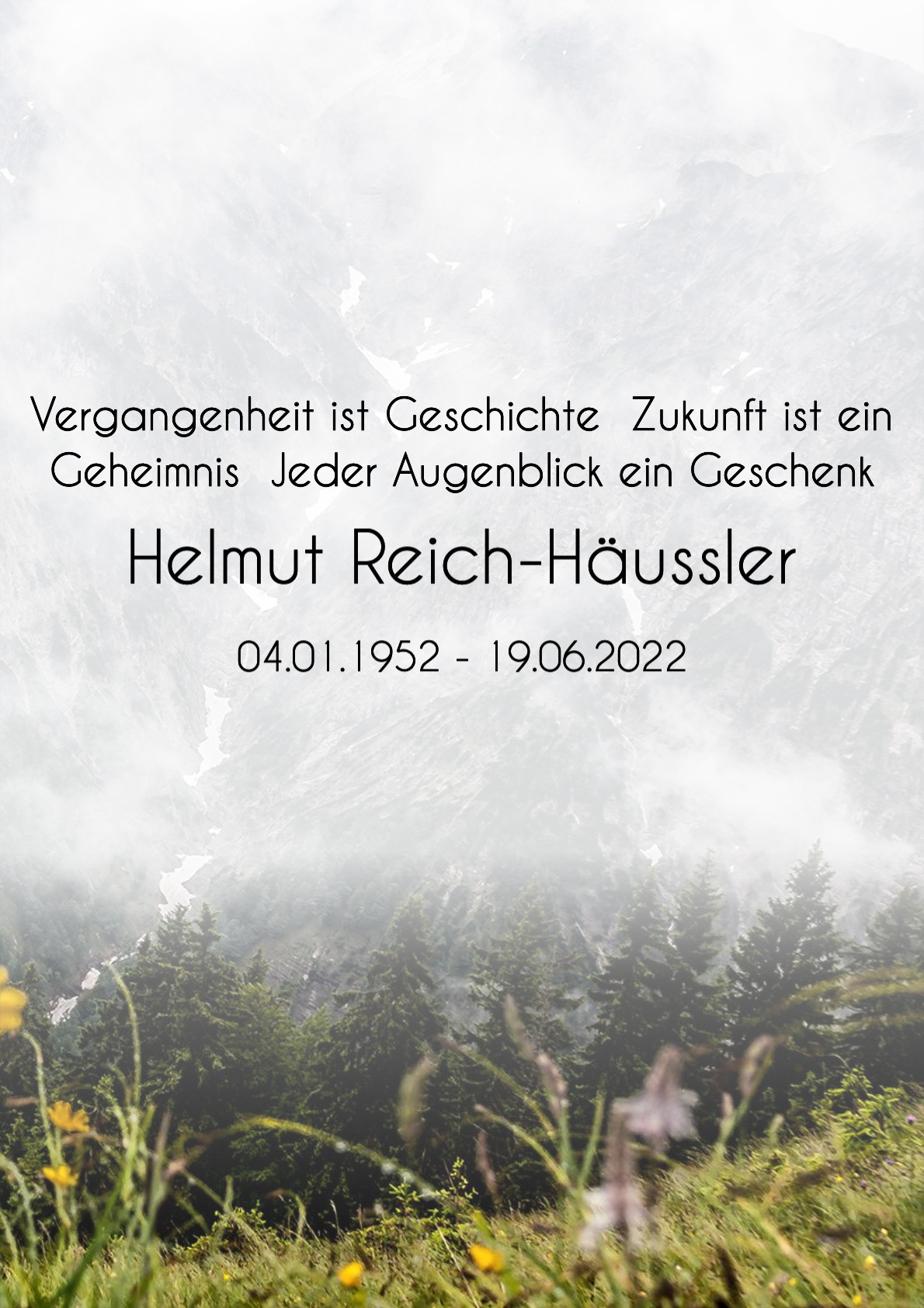 Traueranzeige von Helmut Reich-Häussler