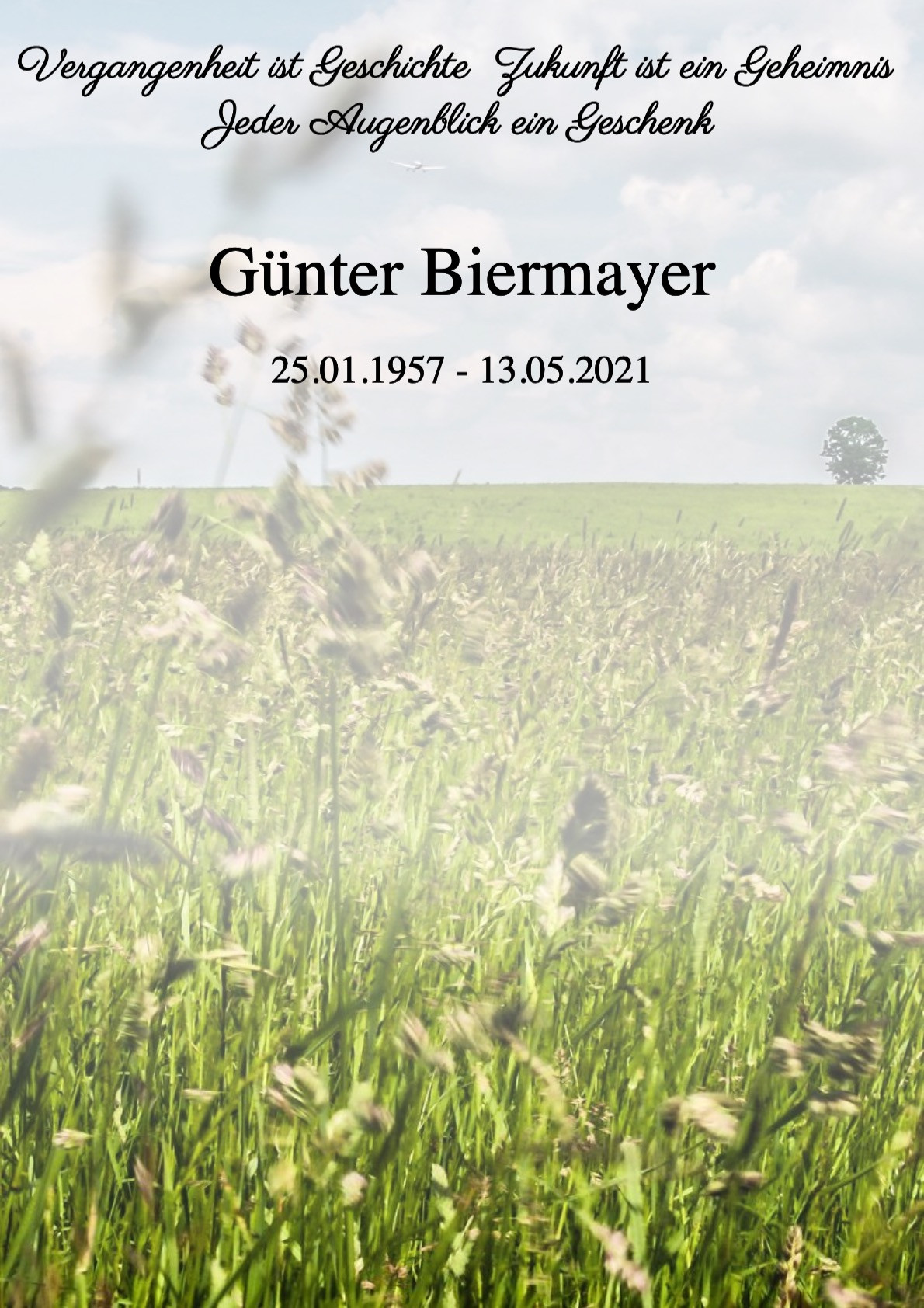 Traueranzeige von Günter Biermayer