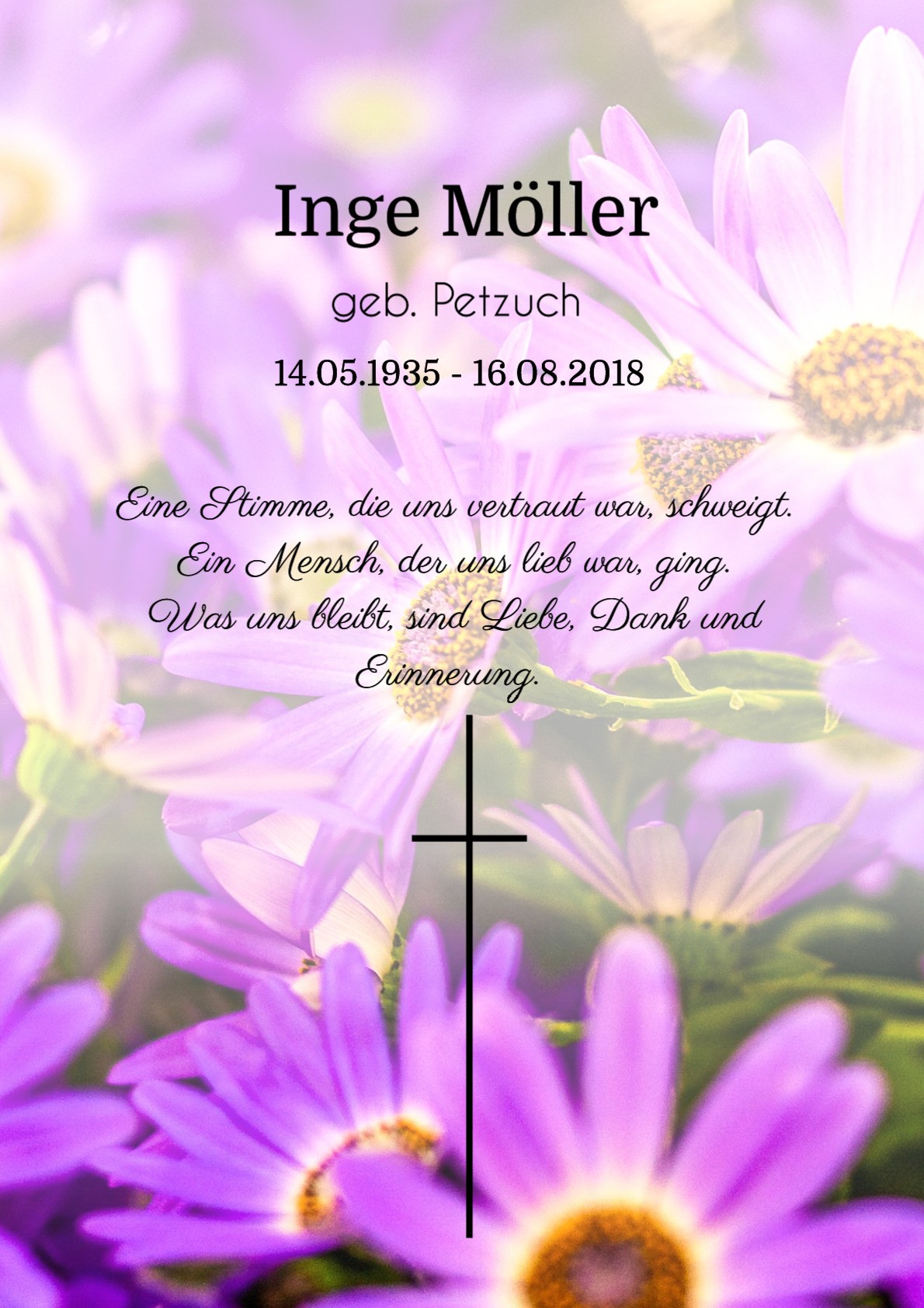Traueranzeige von Inge Möller