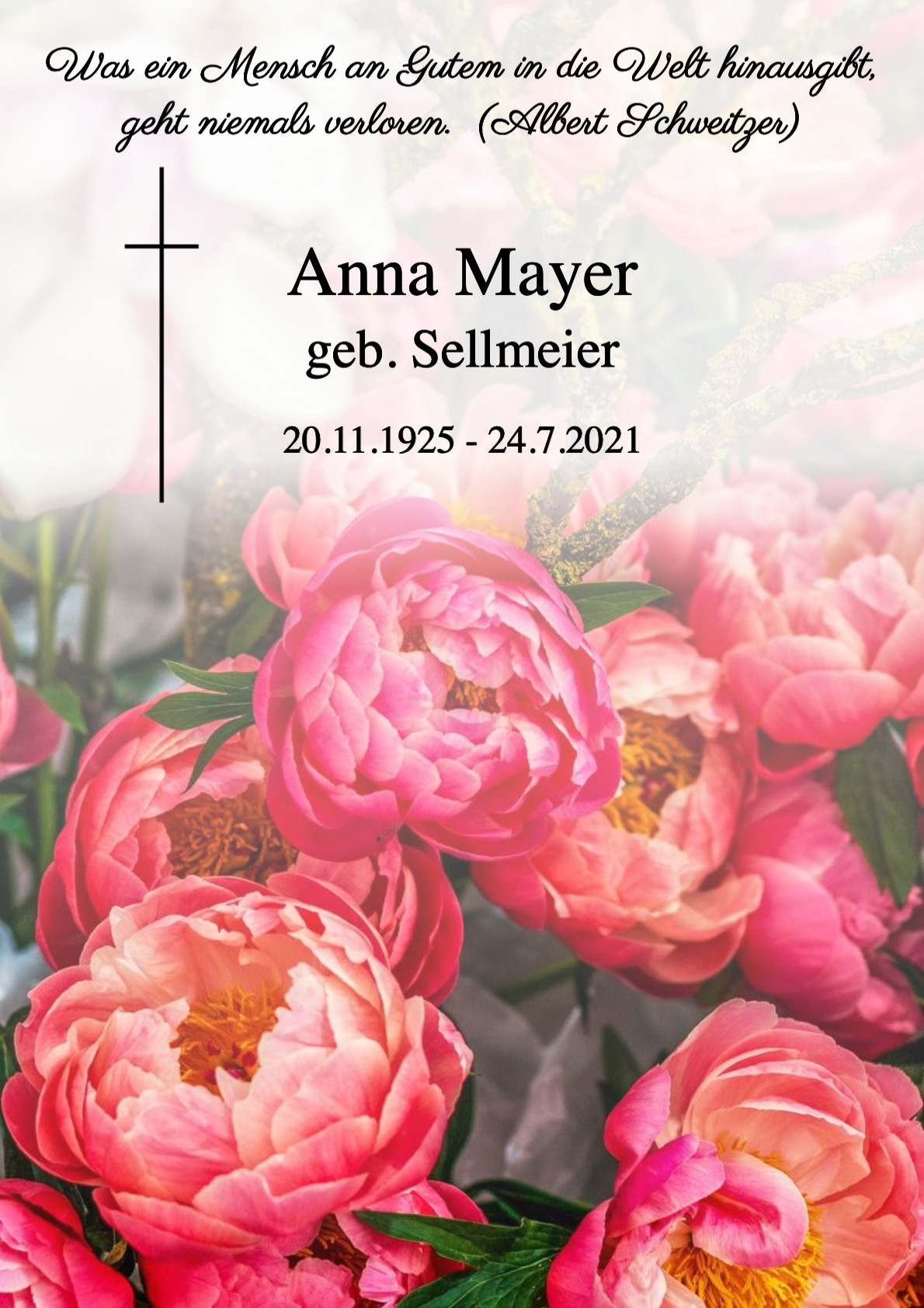 Traueranzeige von Anna Mayer