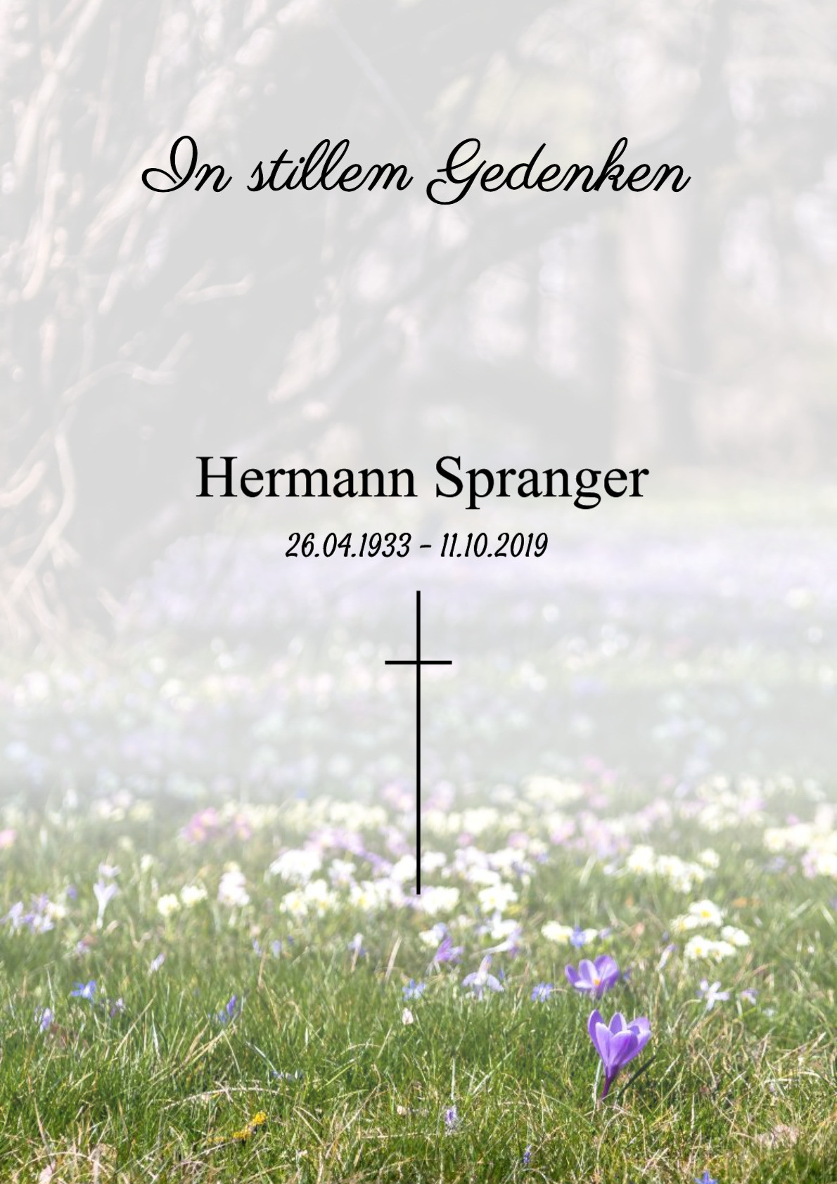 Traueranzeige von Hermann Spranger