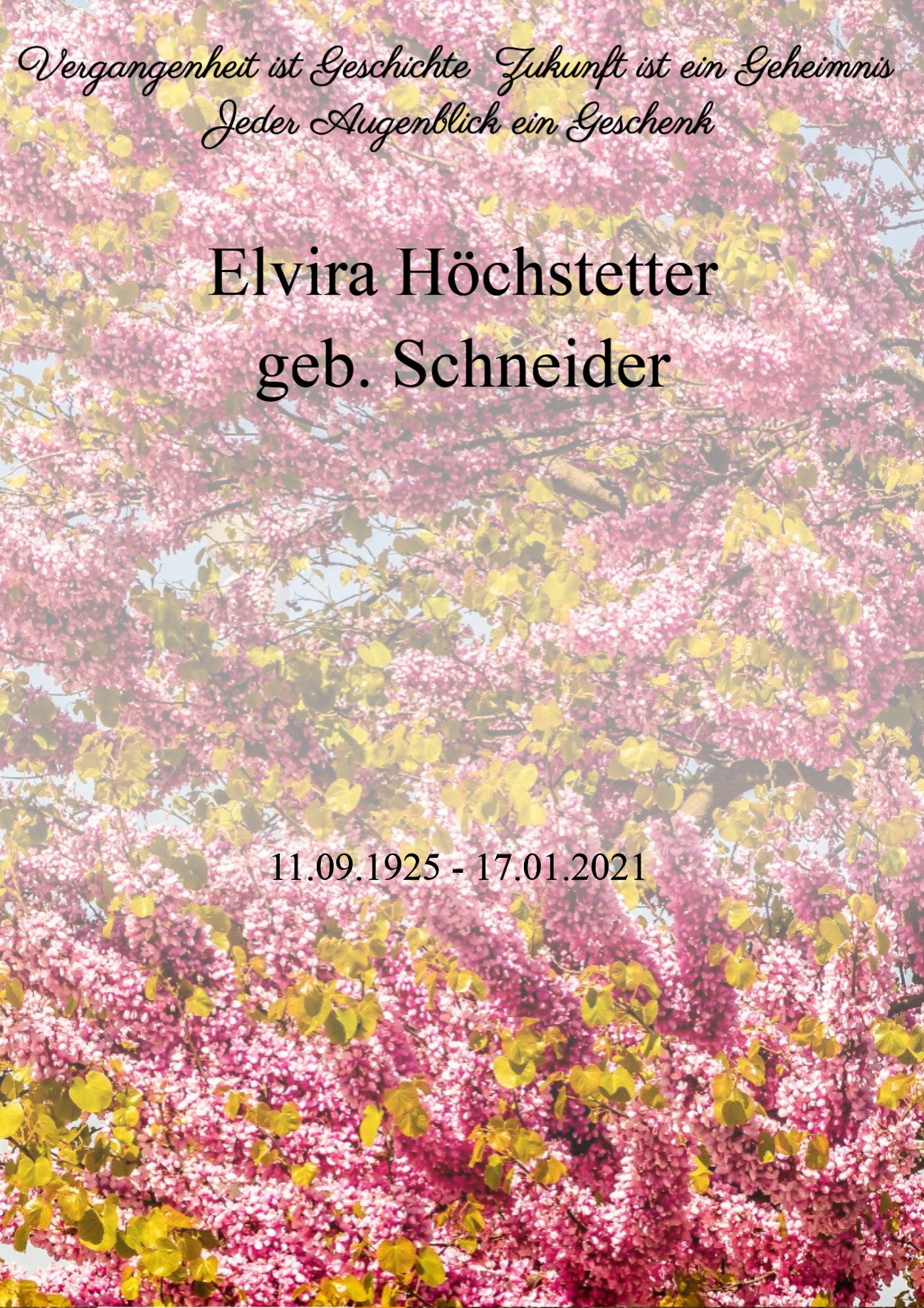 Traueranzeige von Elvira Höchstetter