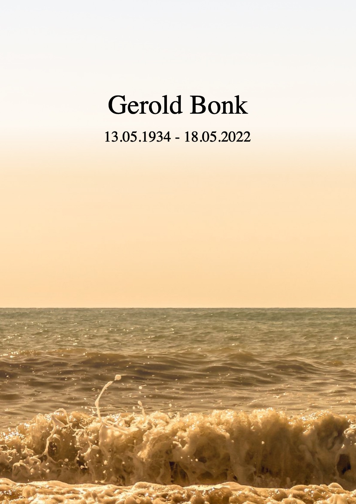 Traueranzeige von Gerold Bonk