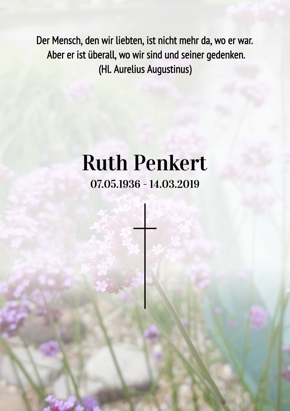 Traueranzeige von Ruth Penkert