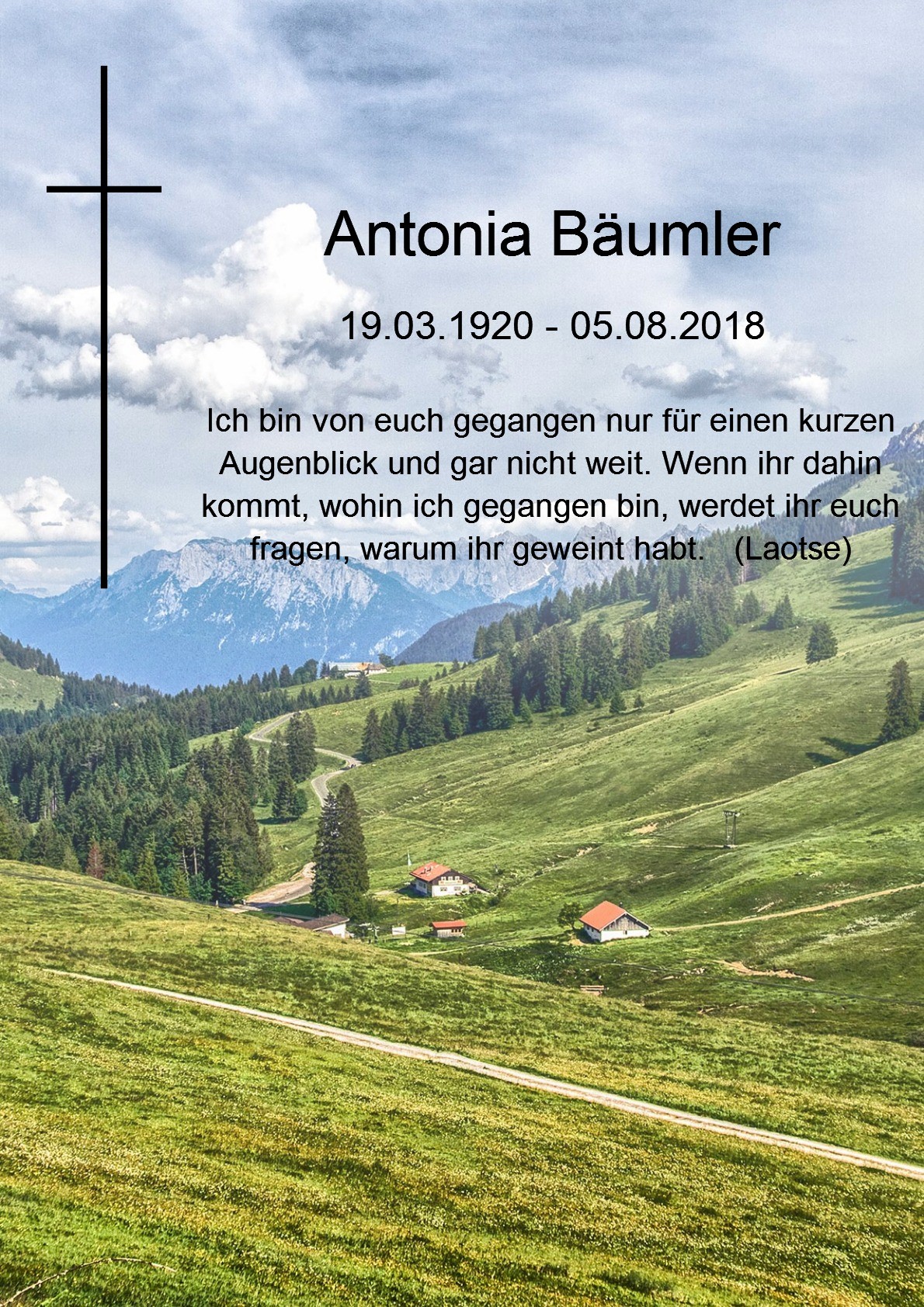Traueranzeige von Antonia Bäumler