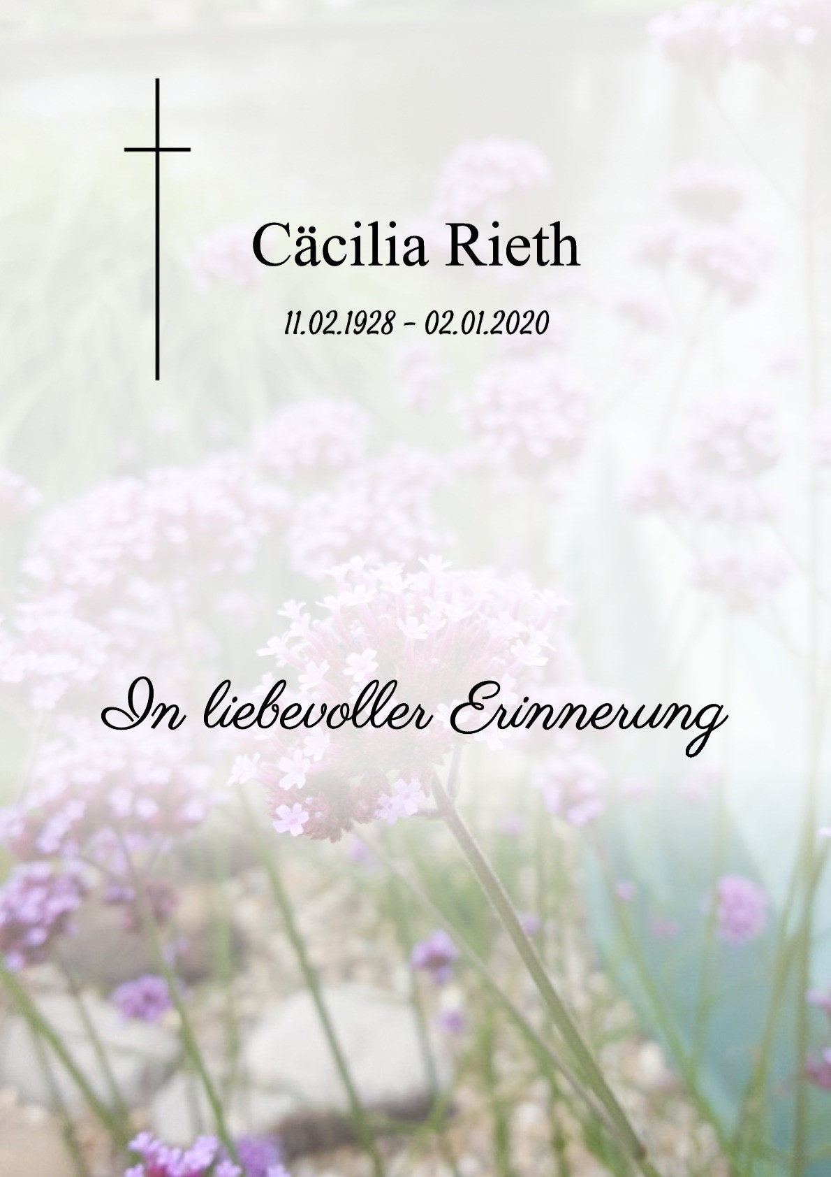 Traueranzeige von Cäcilia Rieth