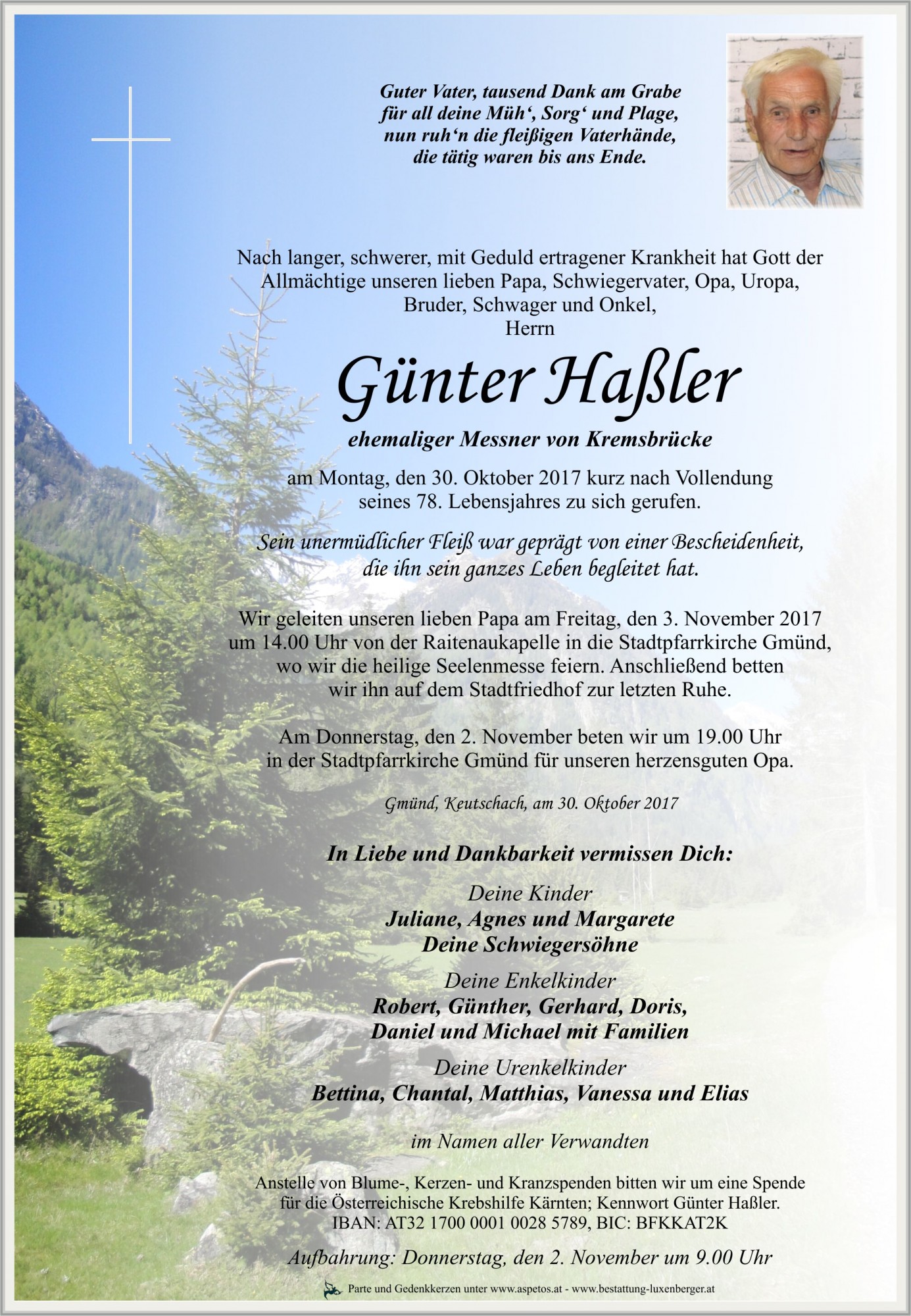 Traueranzeige von Günter Haßler
