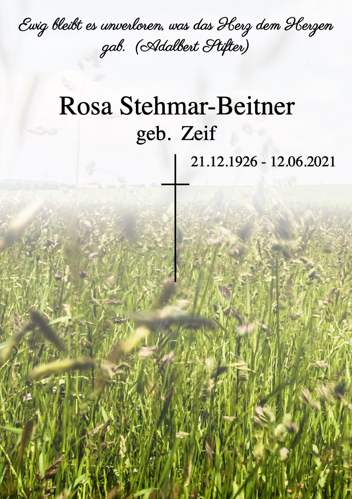 Traueranzeige von Rosa Stehmar-Beitner