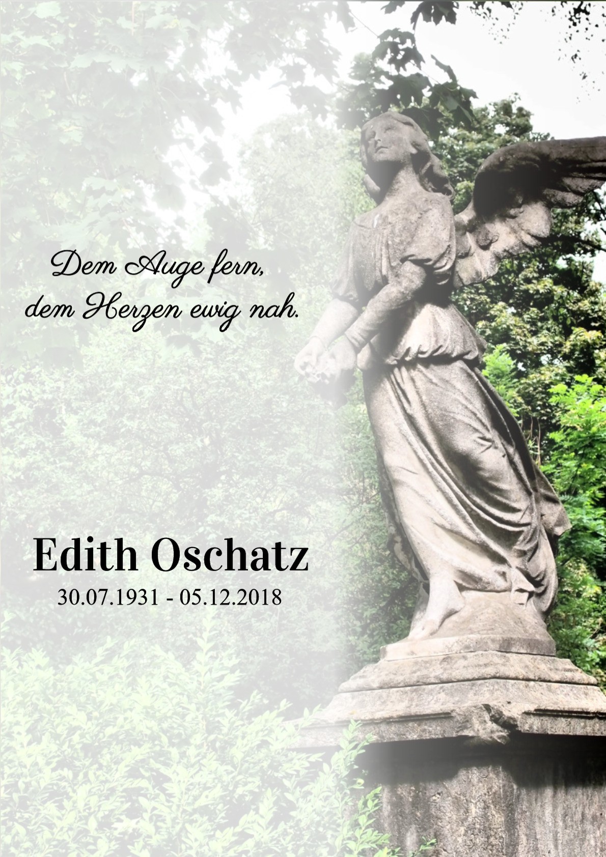Traueranzeige von Edith Oschatz