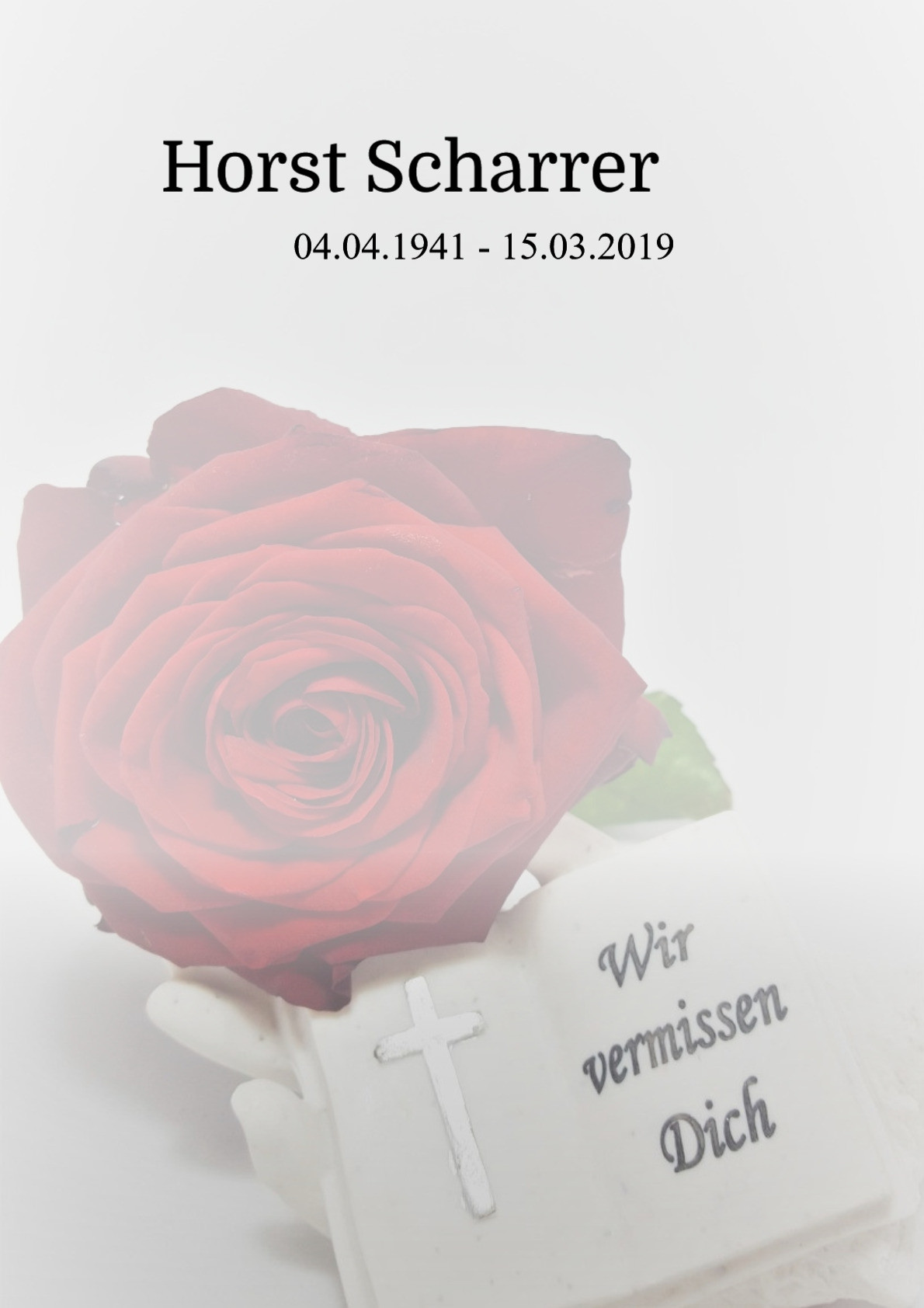Traueranzeige von Horst Scharrer