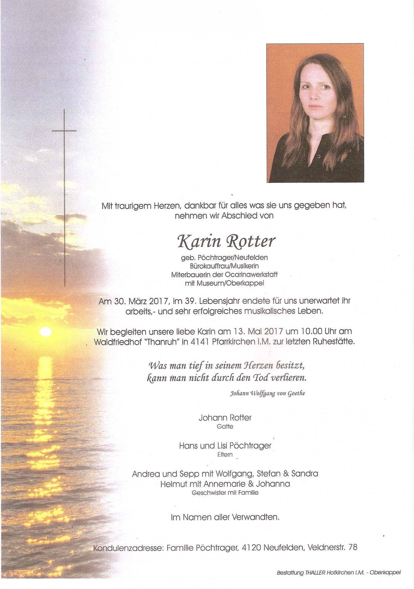 Traueranzeige von Karin Rotter