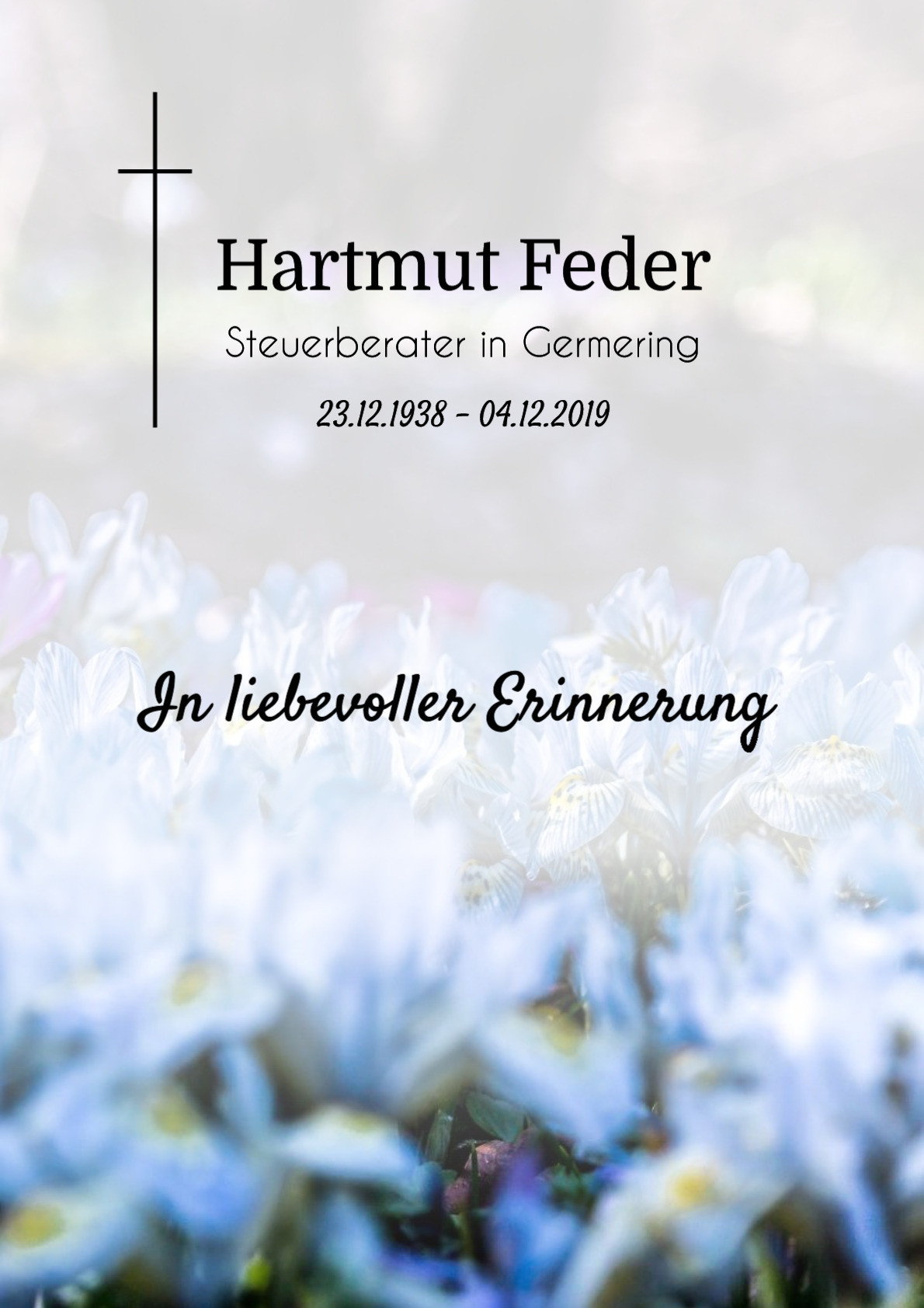 Traueranzeige von Hartmut Feder