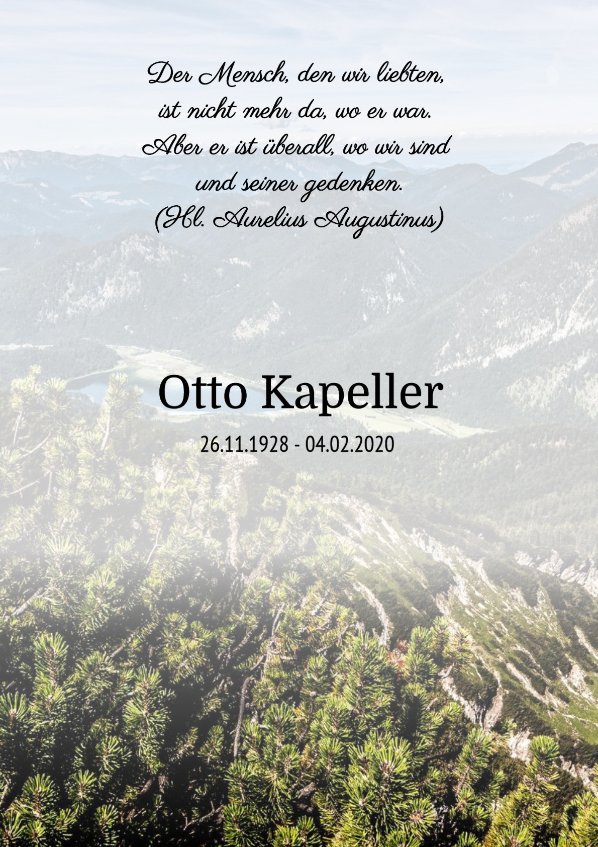Traueranzeige von Otto Kapeller