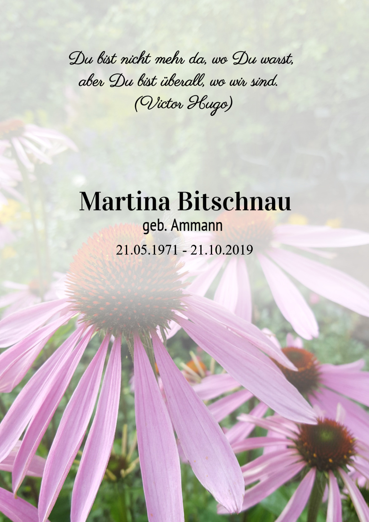 Traueranzeige von Martina Bitschnau