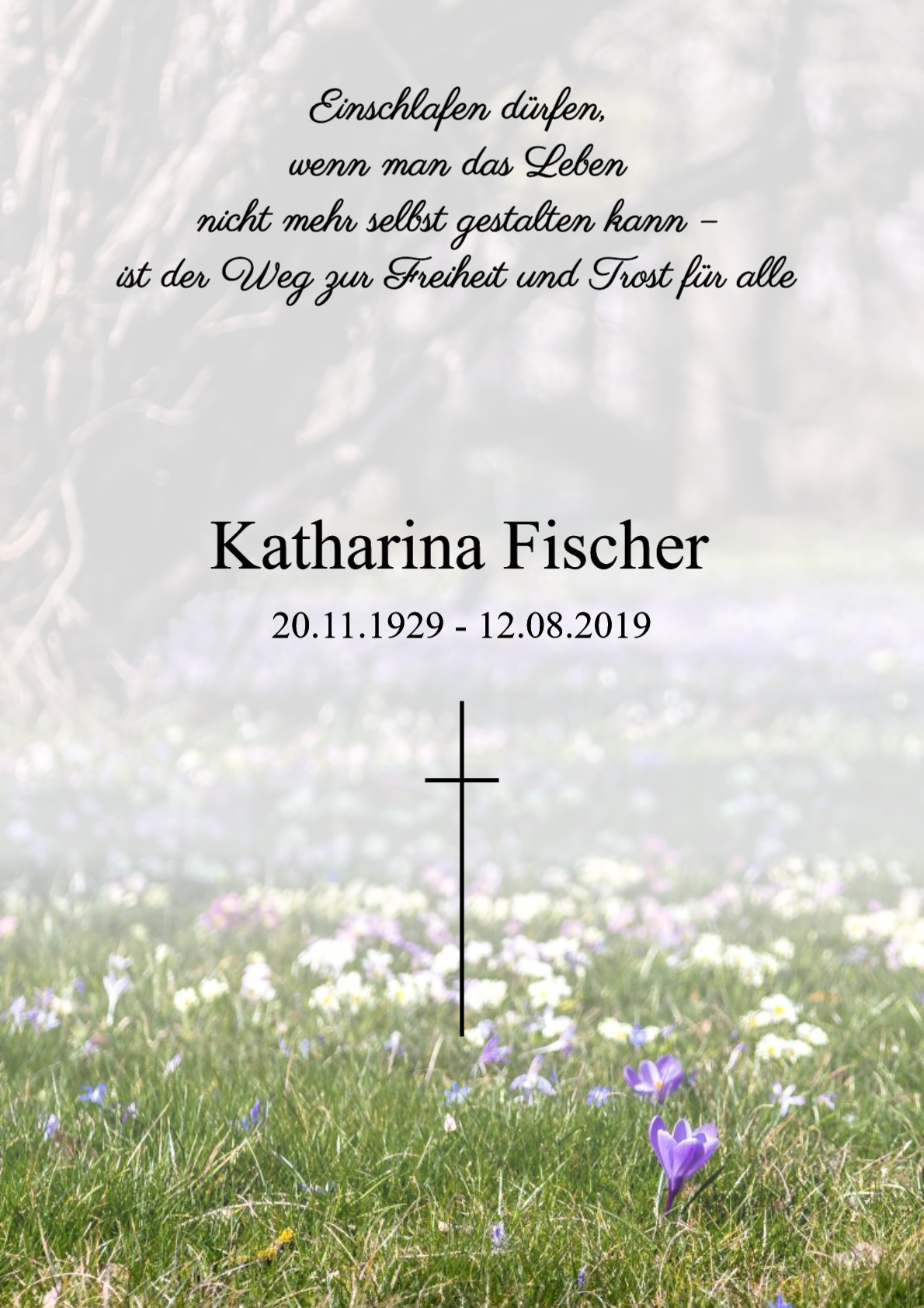 Traueranzeige von Katharina Fischer