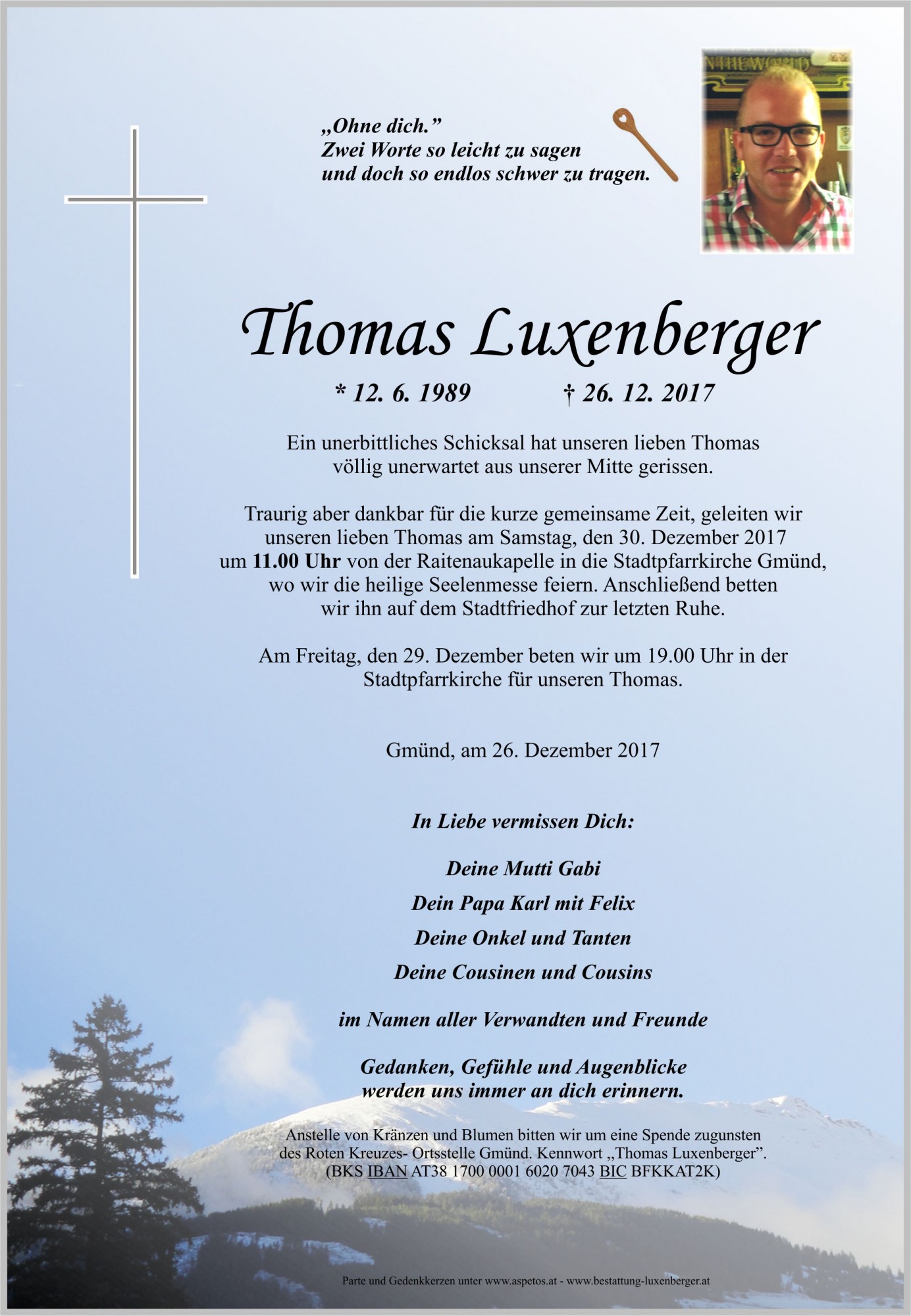 Traueranzeige von Thomas Luxenberger
