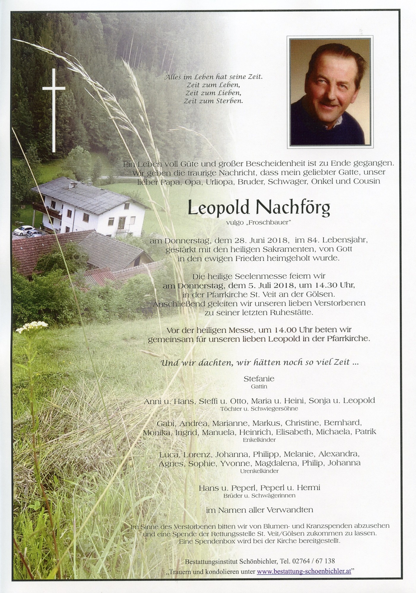 Traueranzeige von Leopold Nachförg