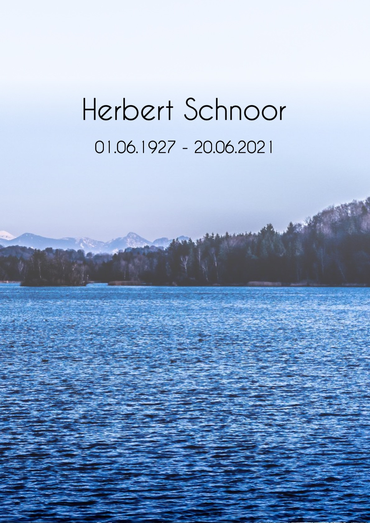 Traueranzeige von Herbert Schnoor