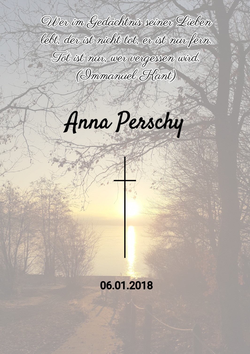 Traueranzeige von Anna Perschy