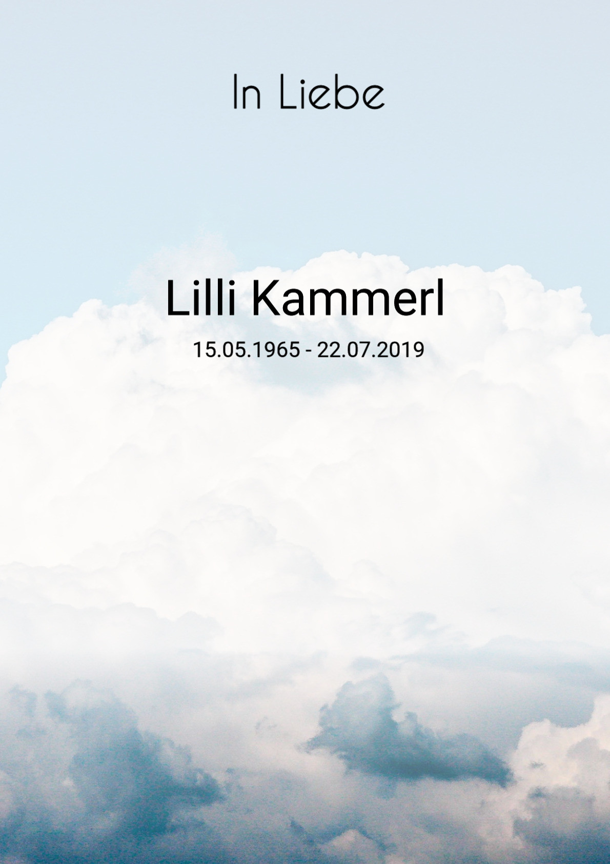 Traueranzeige von Lilli Kammerl