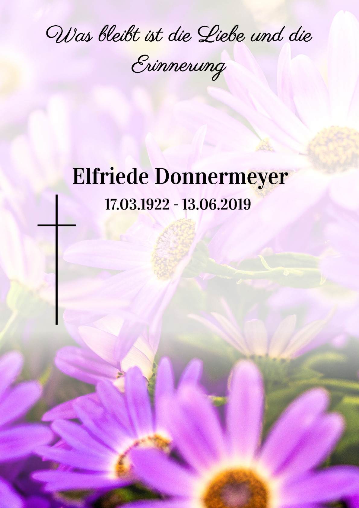 Traueranzeige von Elfriede Donnermeyer