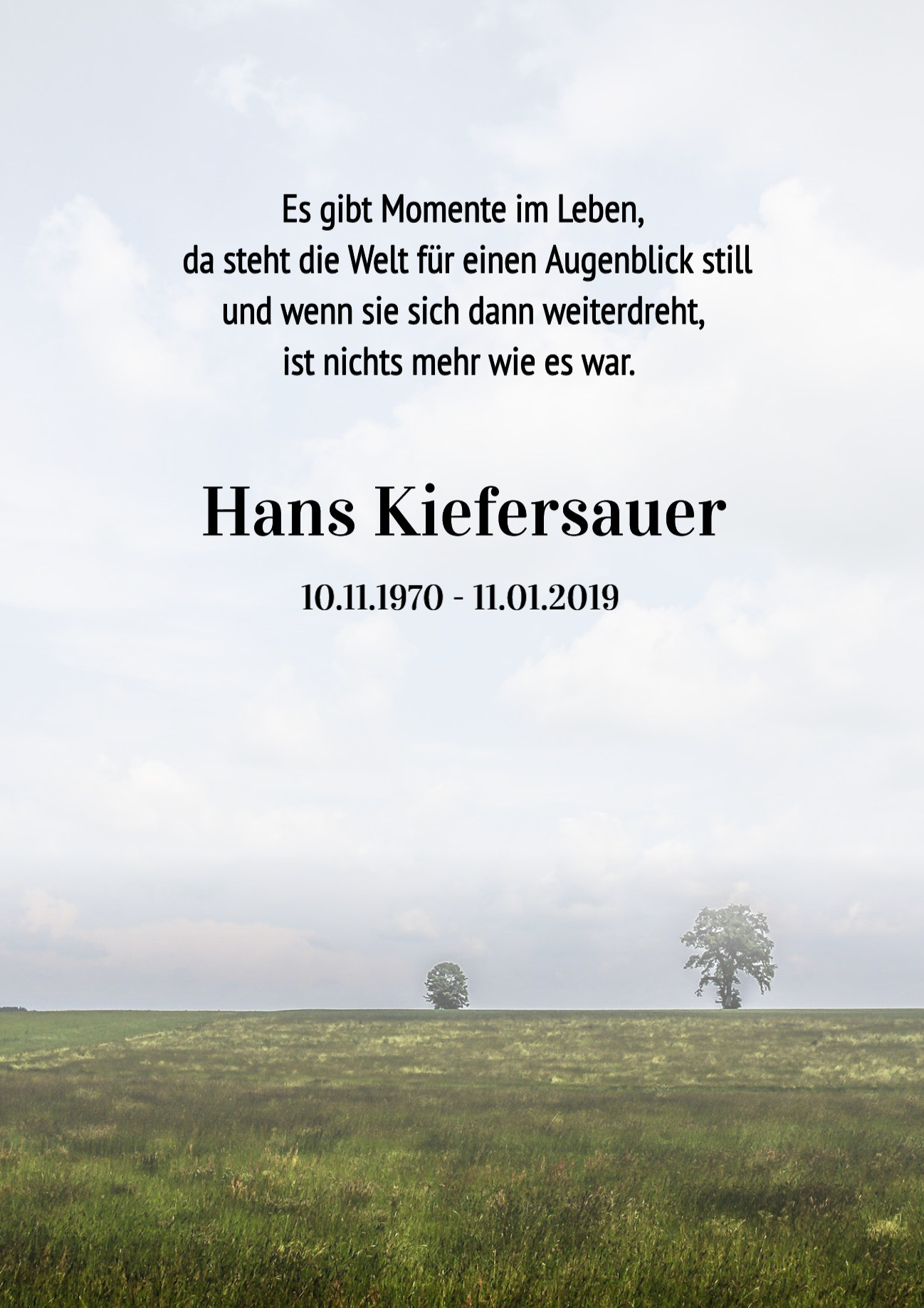 Traueranzeige von Hans Kiefersauer